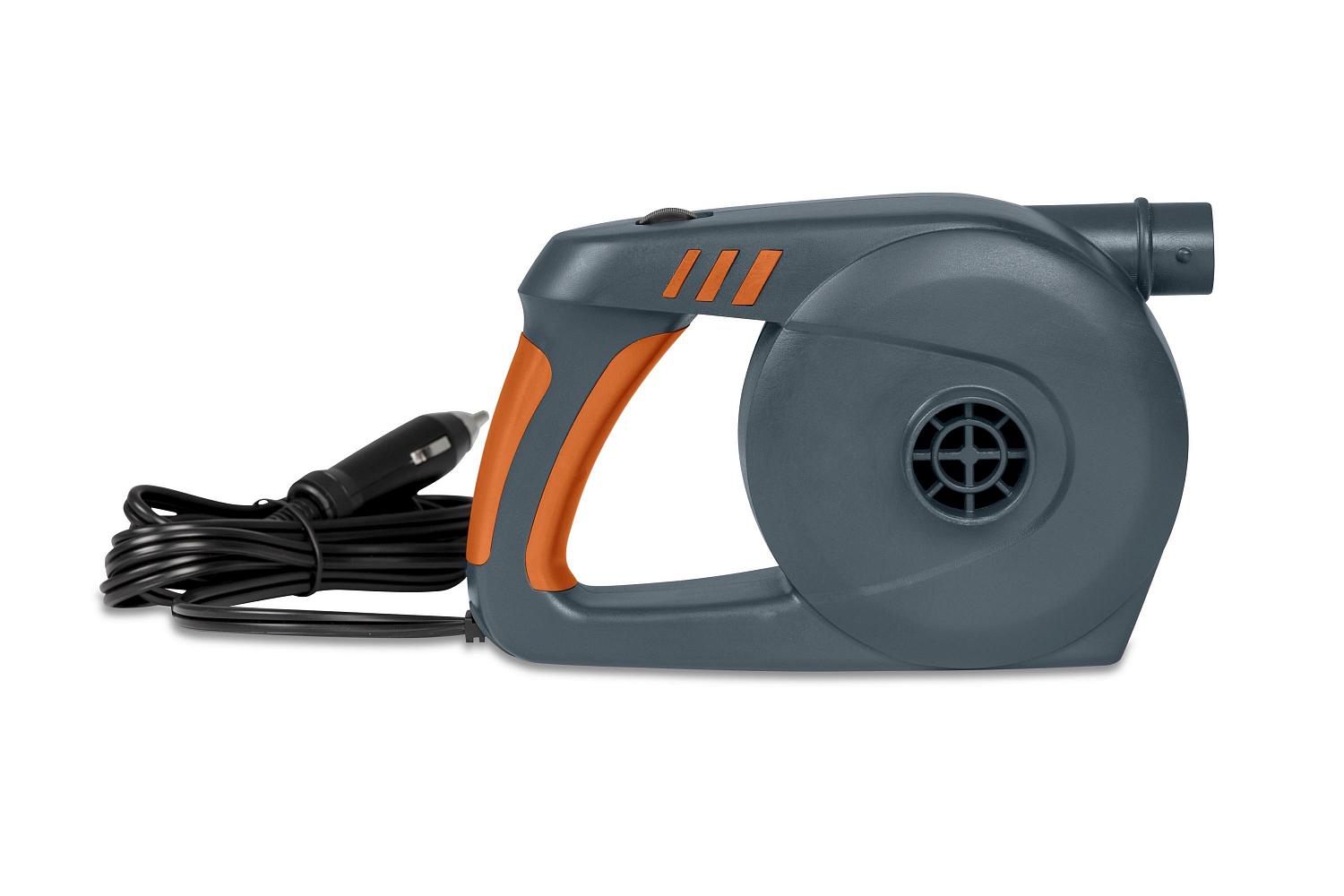 Насос электрический 12В "Powergrip DC" от прикуривателя, повыш.мощн., 680л/м, 3 насадки в комплекте фото 6